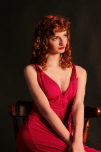 Red dress modeling